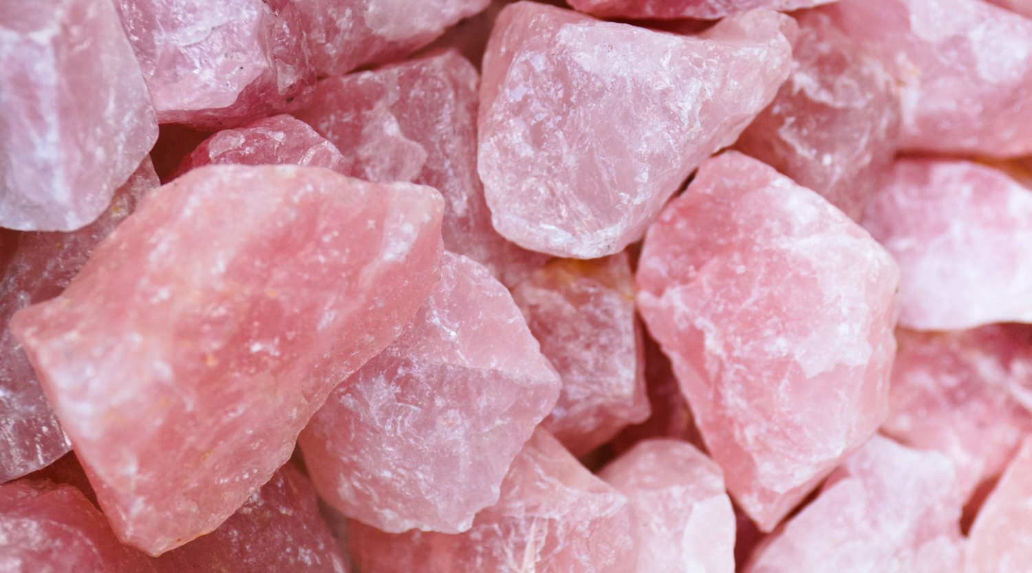 beautiful collection of pink rose quartz rough rock